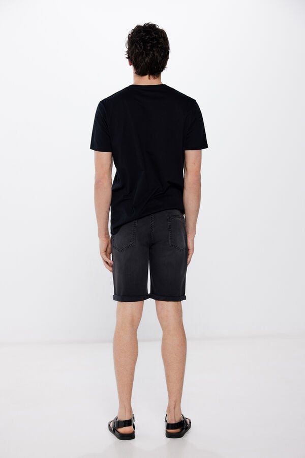 Springfield Bermuda vaqueira regular ultra leve preta cinzento