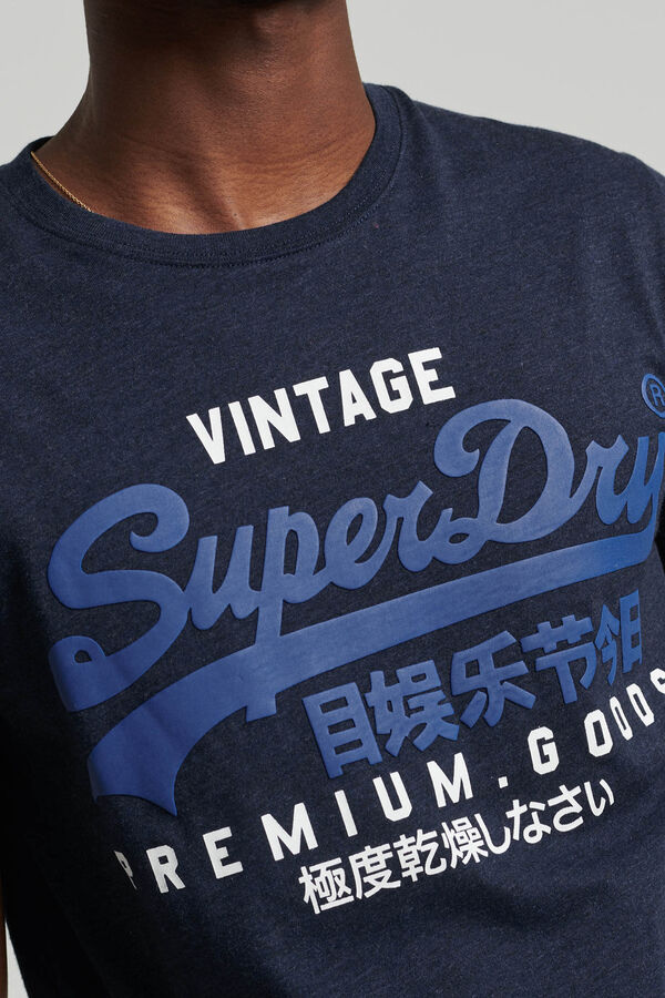 Springfield Camiseta con logo Vintage azul indigo