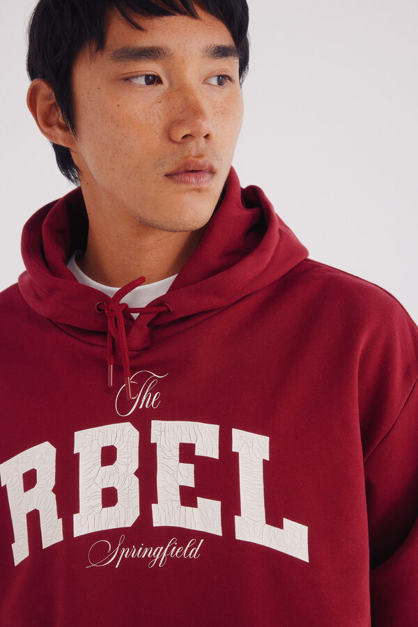 Springfield Sudadera capucha Rbel rojo
