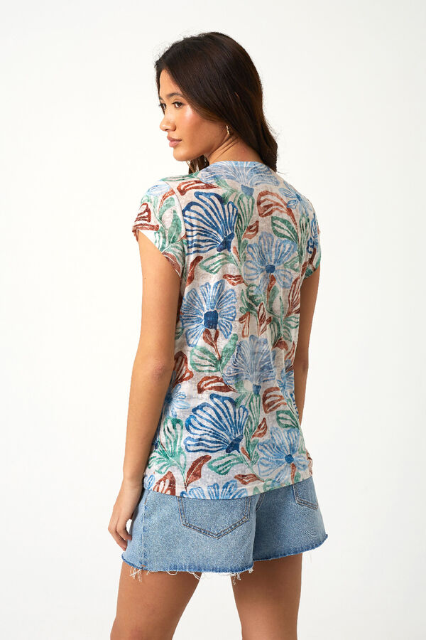 Brave Soul T-shirt com estampado e pedraria branco