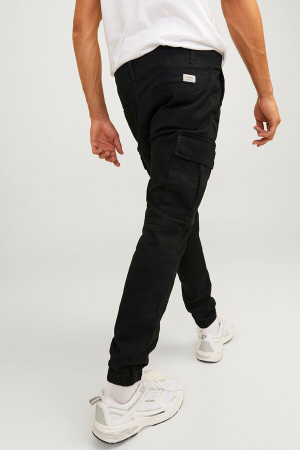 JJ REBEL Pantal&oacute;n cargo slim fit negro