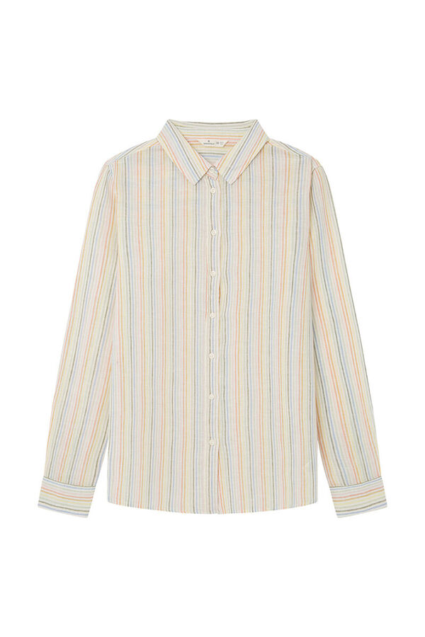 Springfield Camisa b&aacute;sica de linho de algod&atilde;o vermelho