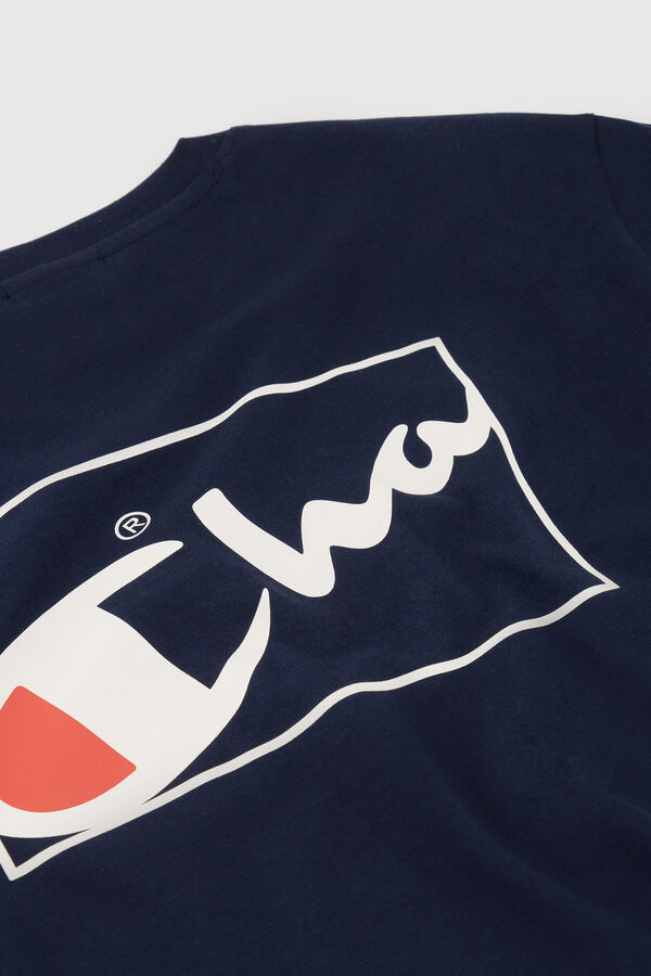 Champion Camiseta de algod&oacute;n hombre azul