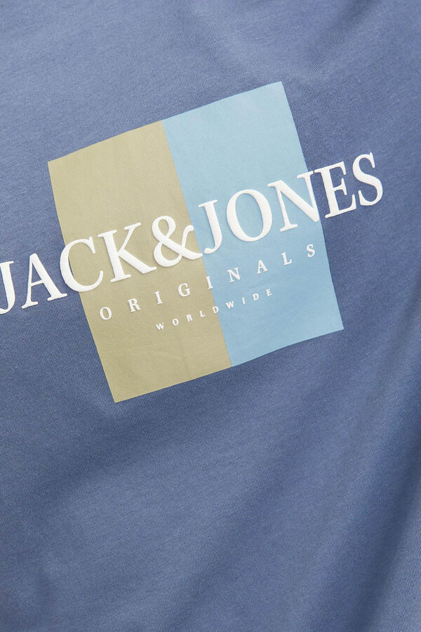 Jack & Jones Camiseta regular fit logo azul