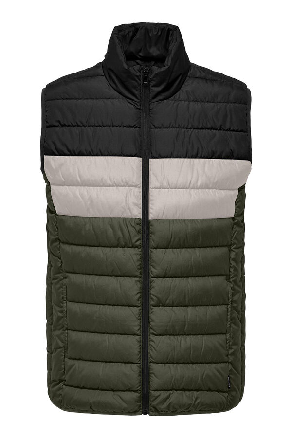 Only & Sons Colete acolchoado estampado