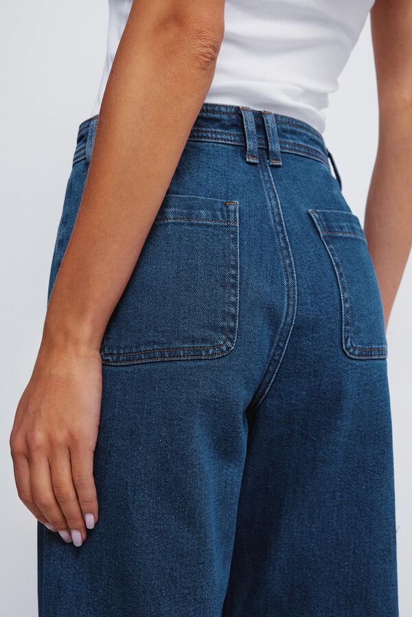 Springfield Jeans super flare confort&aacute;vel azul