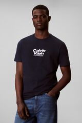 Calvin Klein T-shirt com estampado azul