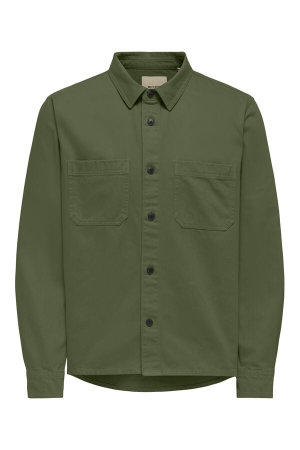 Only & Sons Sobrecamisa manga verde