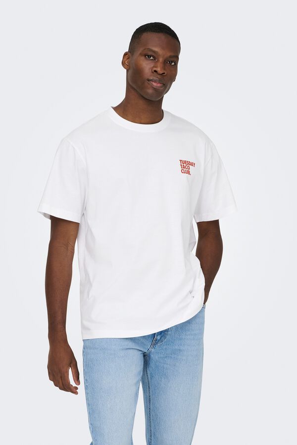 Only & Sons Short sleeve T-shirt branco