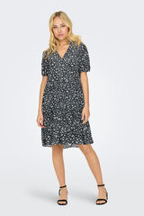 Only Vestido curto estampado verde