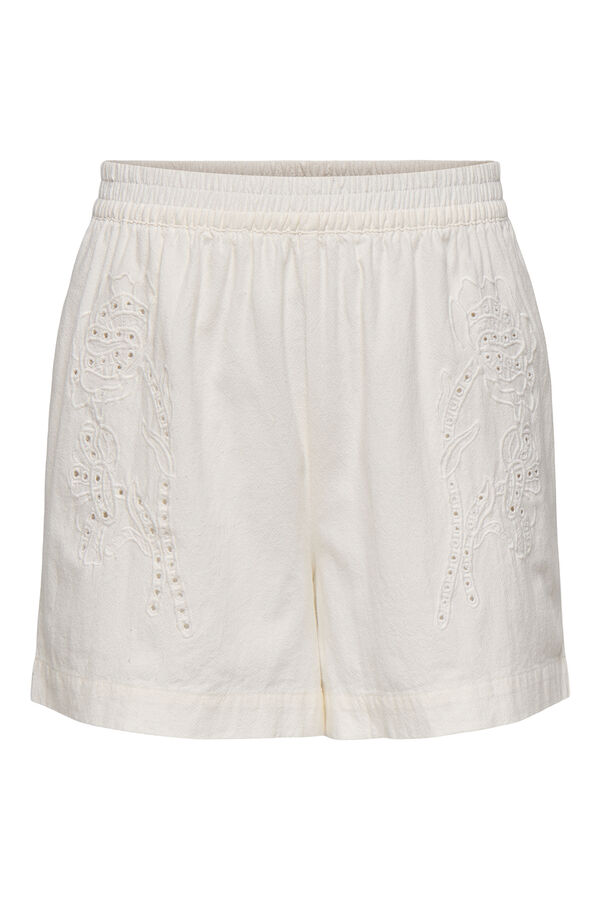 JDY Short bordado blanco