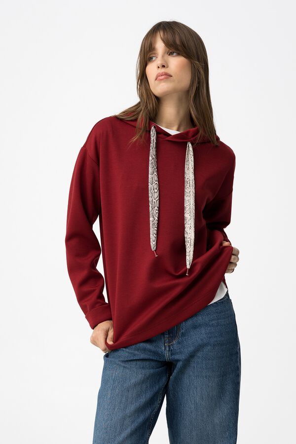 Tiffosi Sweatshirt com capuz vermelho