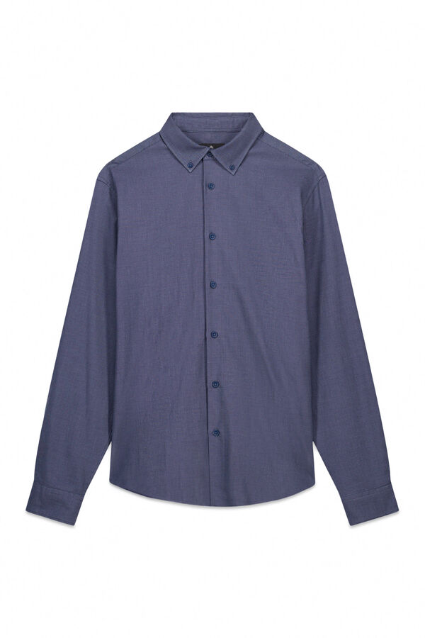 Springfield Camisa social estruturada bicolor azul