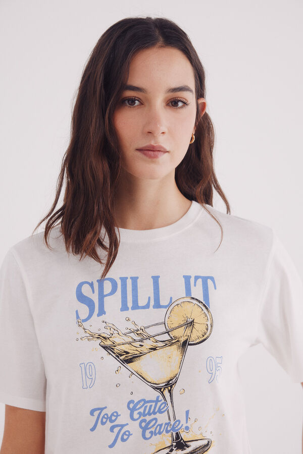 Springfield Camiseta gr&aacute;fica blanco