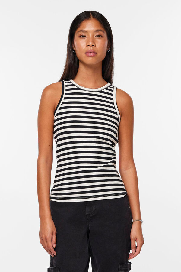 Pieces Camiseta b&aacute;sica de tirantes negro