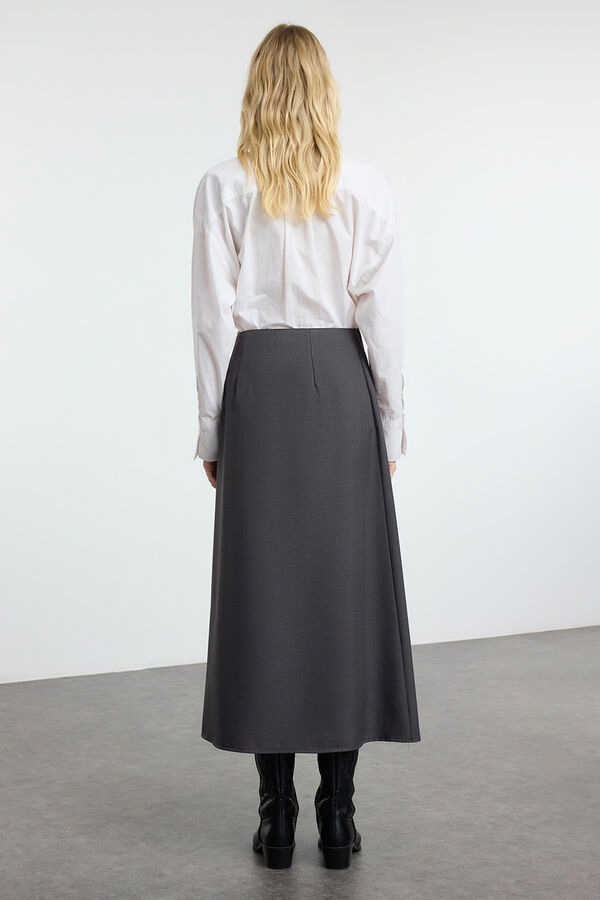 Trendyol Falda plisada gris