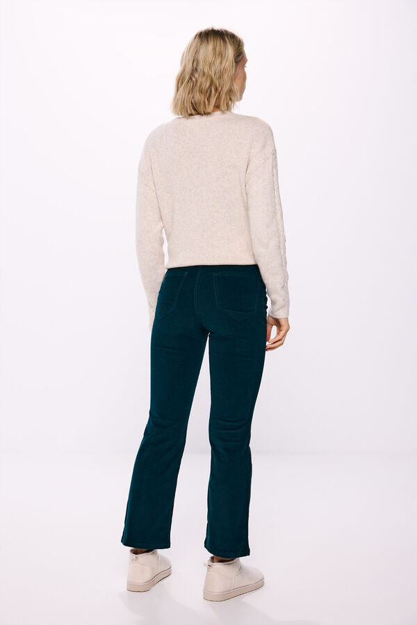 Springfield Cal&ccedil;as bombazina kick flare verde