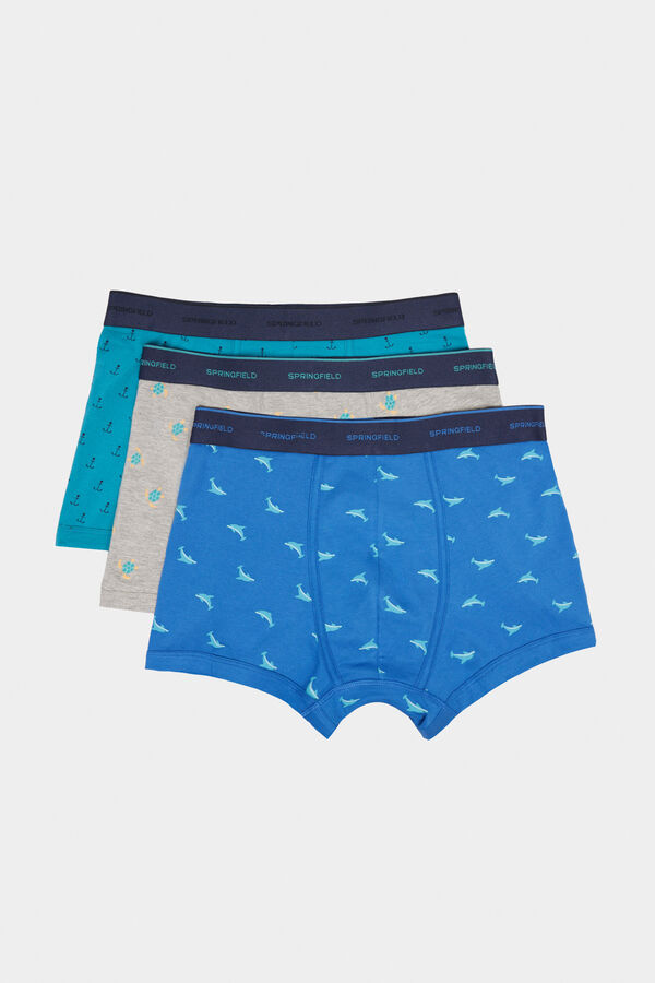 Springfield Pack 3 boxers estampados azul