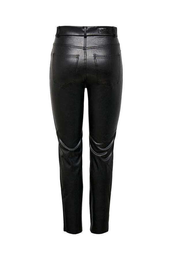 Only Cal&ccedil;as polipele cintura alta preto