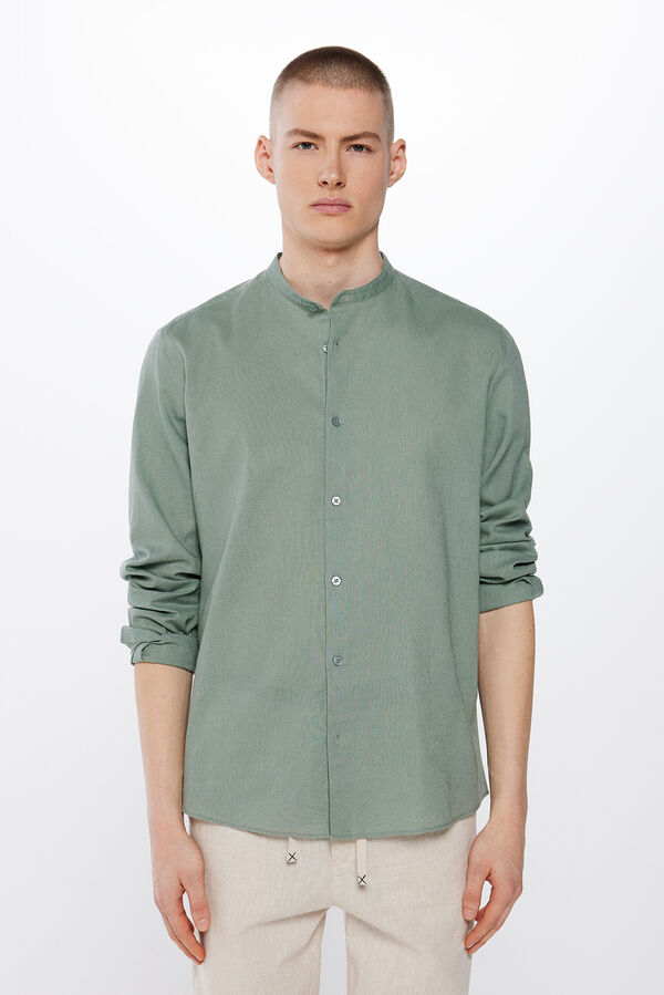 Springfield Camisa mao linho verde