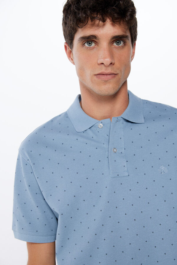 Springfield Polo piqu&eacute; estampado regular fit azul