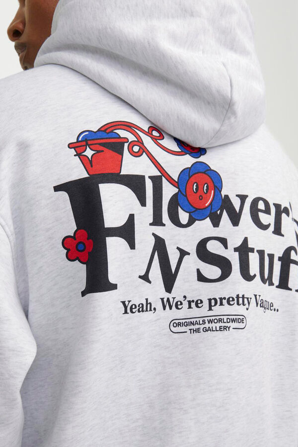 Jack & Jones Sweatshirt estampado folgado branco