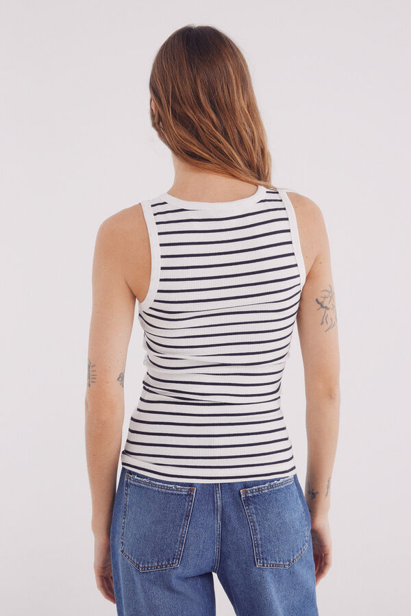 Springfield Camiseta tirantes nadadora blanco