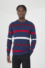 Brave Soul Camisola de malha às riscas azul