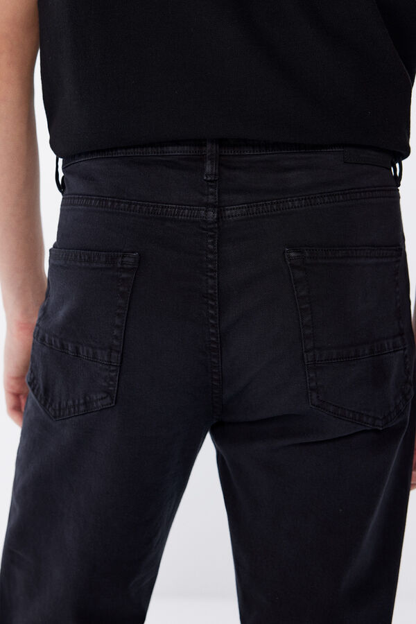 Springfield Pantal&oacute;n color slim fit negro