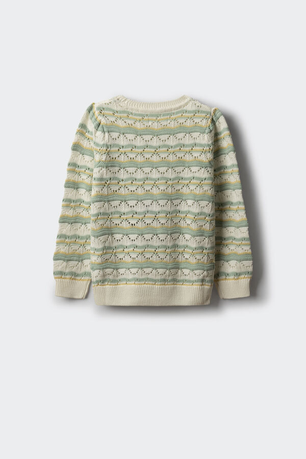 Springfield Kids Jersey rayas finas ni&ntilde;a verde