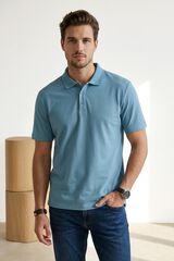 Trendyol Polo el&aacute;stico regular fit azul