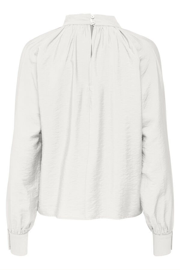 JDY Blusa manga larga lazo blanco