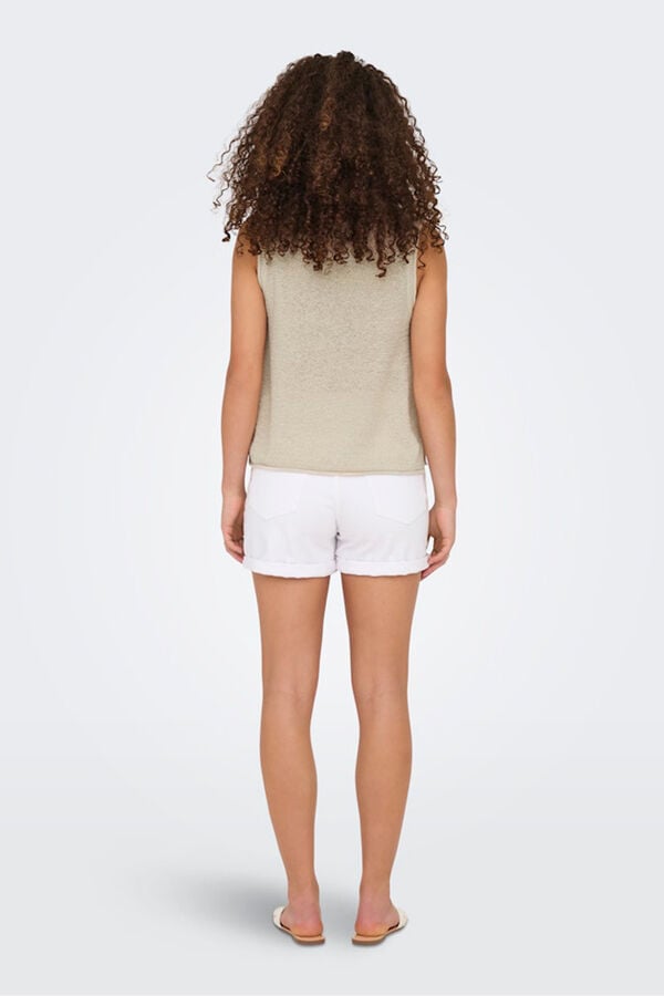 Only Camiseta de malha fina cinzento