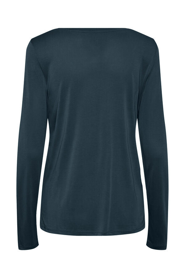 Pieces Camiseta de modal de manga larga verde