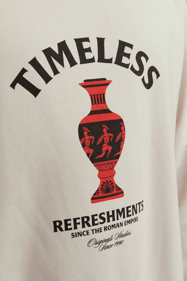 Jack & Jones PLUS Sudadera capucha con dibujo estampado PLUS gris