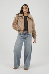 Brave Soul Chaqueta de pelo beige