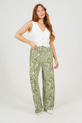 Brave Soul Cal&ccedil;as compridas estampadas verde