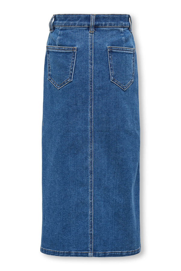 Only Girls Saia jeans para menina azul