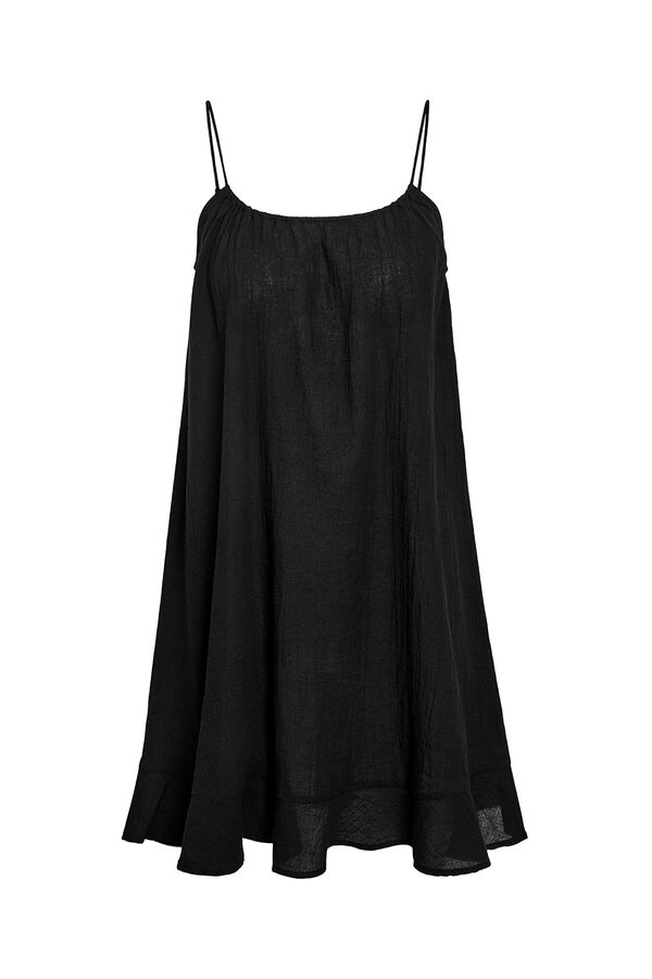 Noisy May Vestido curto de algodão preto