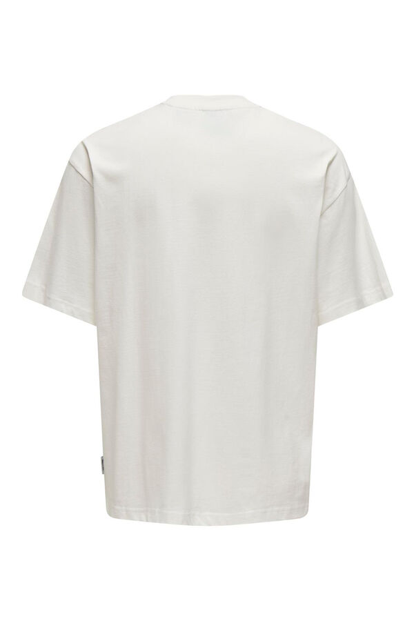 Only & Sons T-shirt com desenho frontal branco