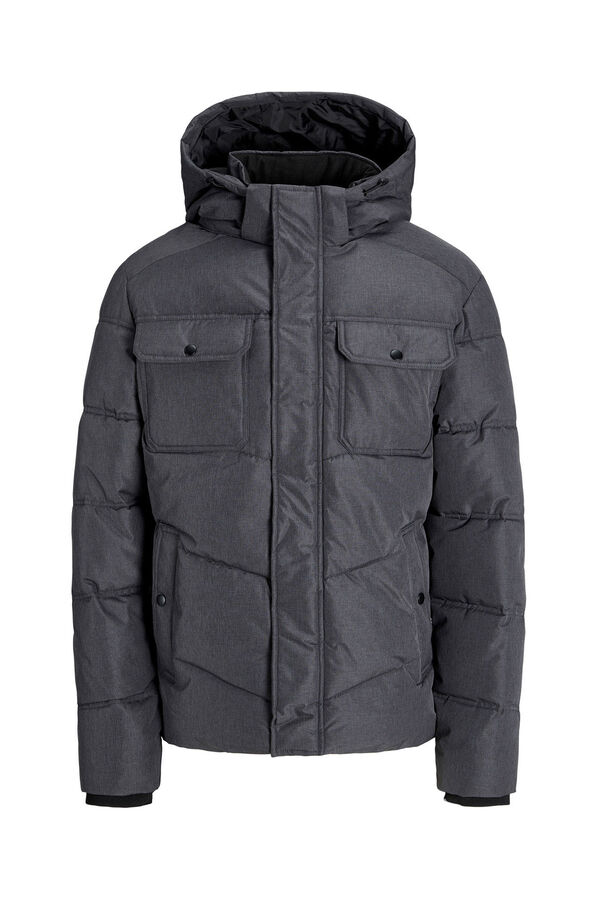 Jack & Jones Casaco acolchoada com capuz cinzento
