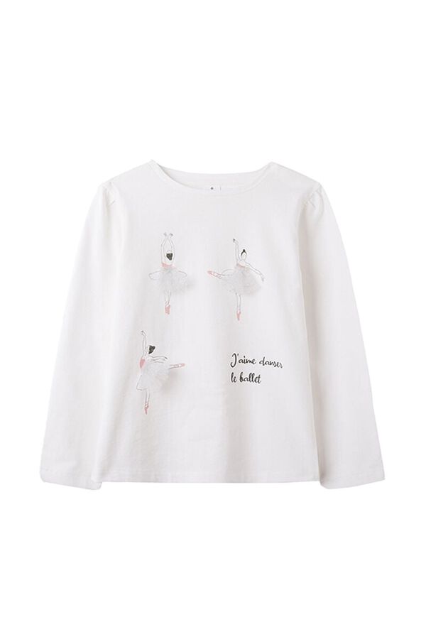 Springfield Kids Camiseta ballet niña beige