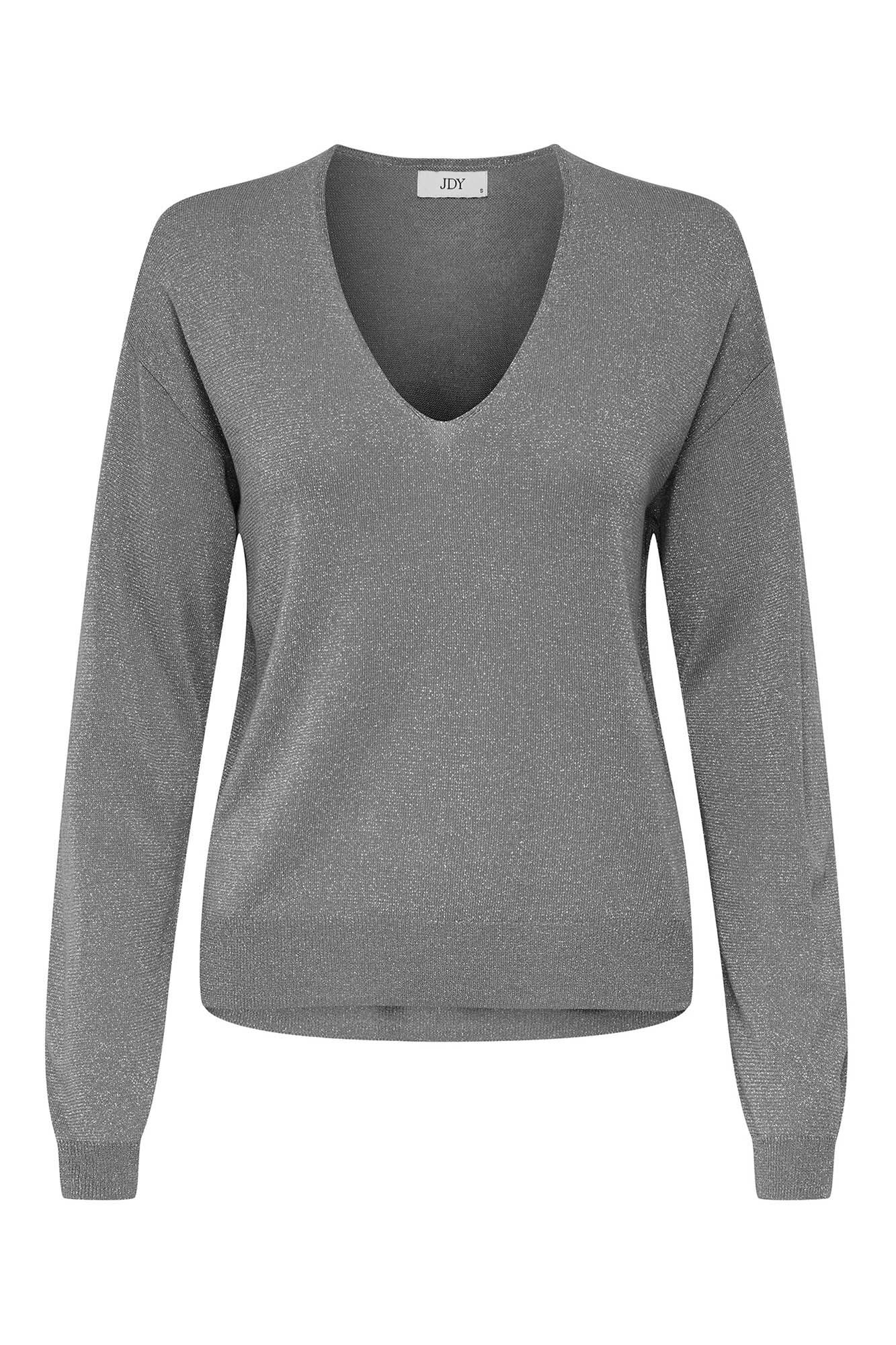 JDY Camisola de lurex com gola em V