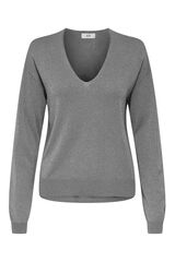 JDY Jersey cuello pico lurex gris