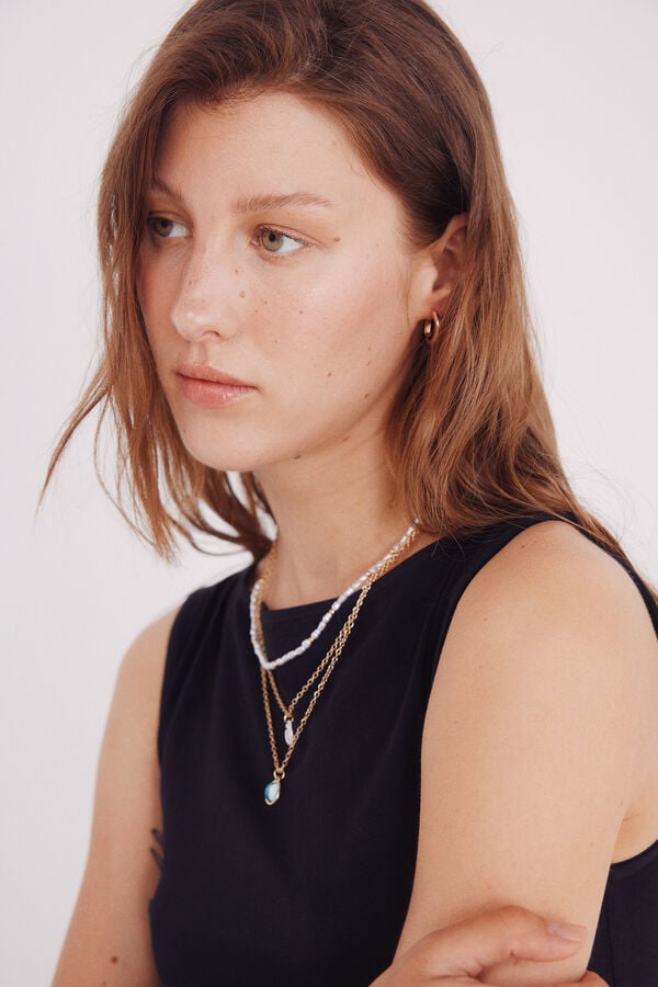 Springfield Camiseta escote barca algod&oacute;n negro