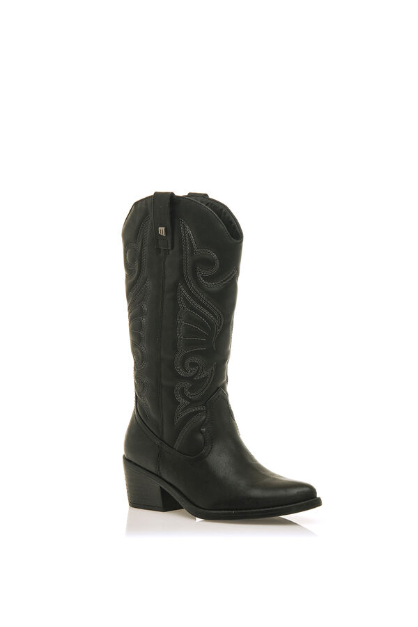 MTNG Bota estilo cowboy negro