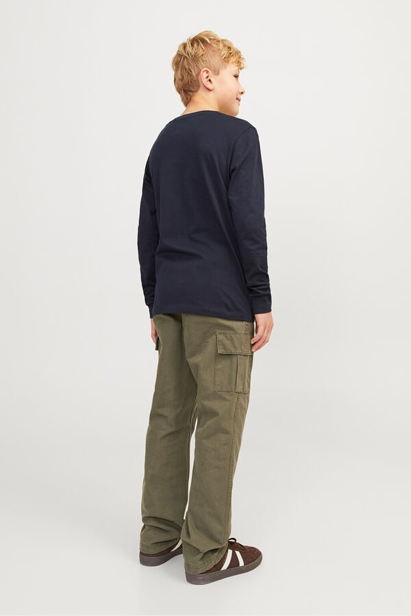 Jack & Jones Junior Pantal&oacute;n cargo regular fit verde