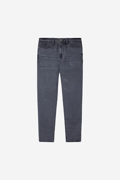 Springfield Jeans comfort slim crop cinzento-escuro lavagem mix cinza