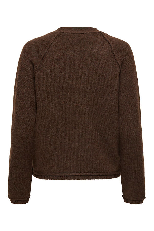 Only C&aacute;rdigan con botones marr&oacute;n