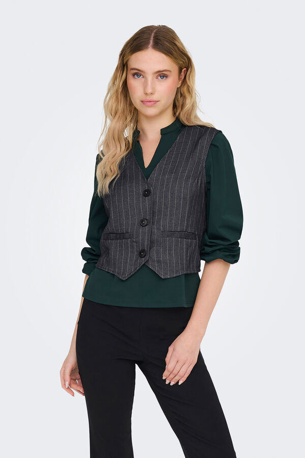 JDY Chaleco de traje gris